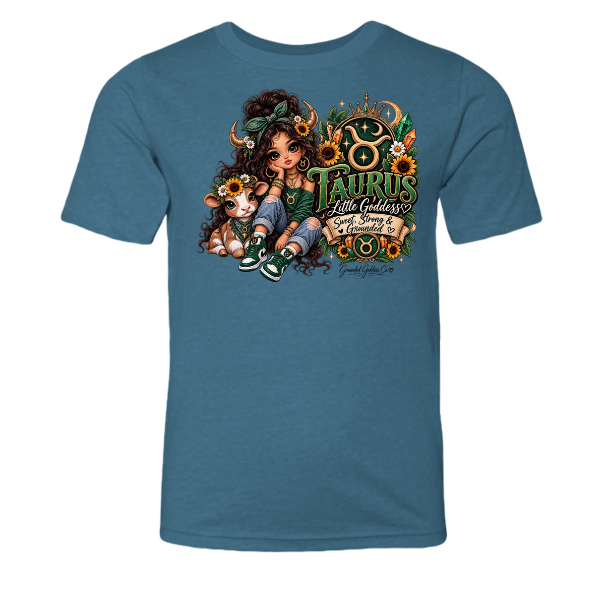 Heather Deep Teal - 3001YCVC - FRONT