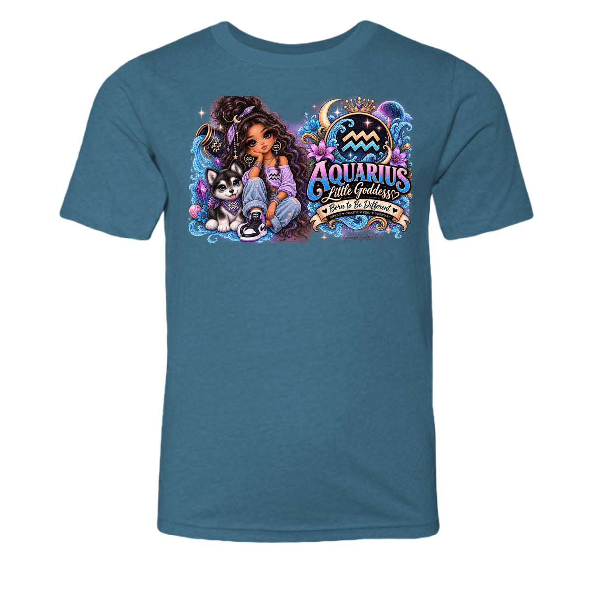 Heather Deep Teal - 3001YCVC - FRONT
