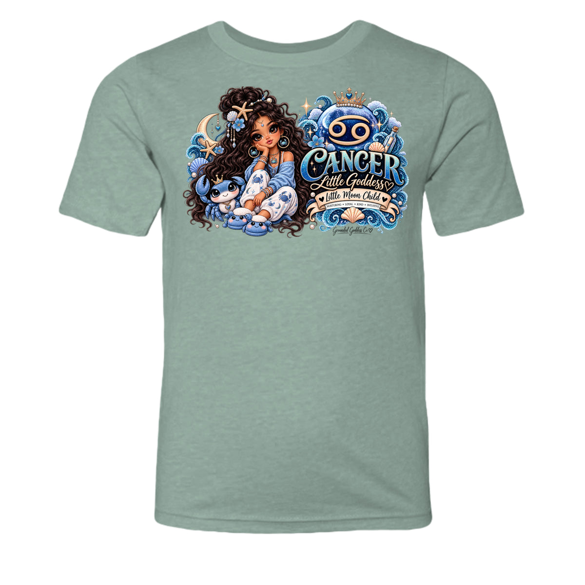 Heather Dusty Blue - 3001YCVC - FRONT
