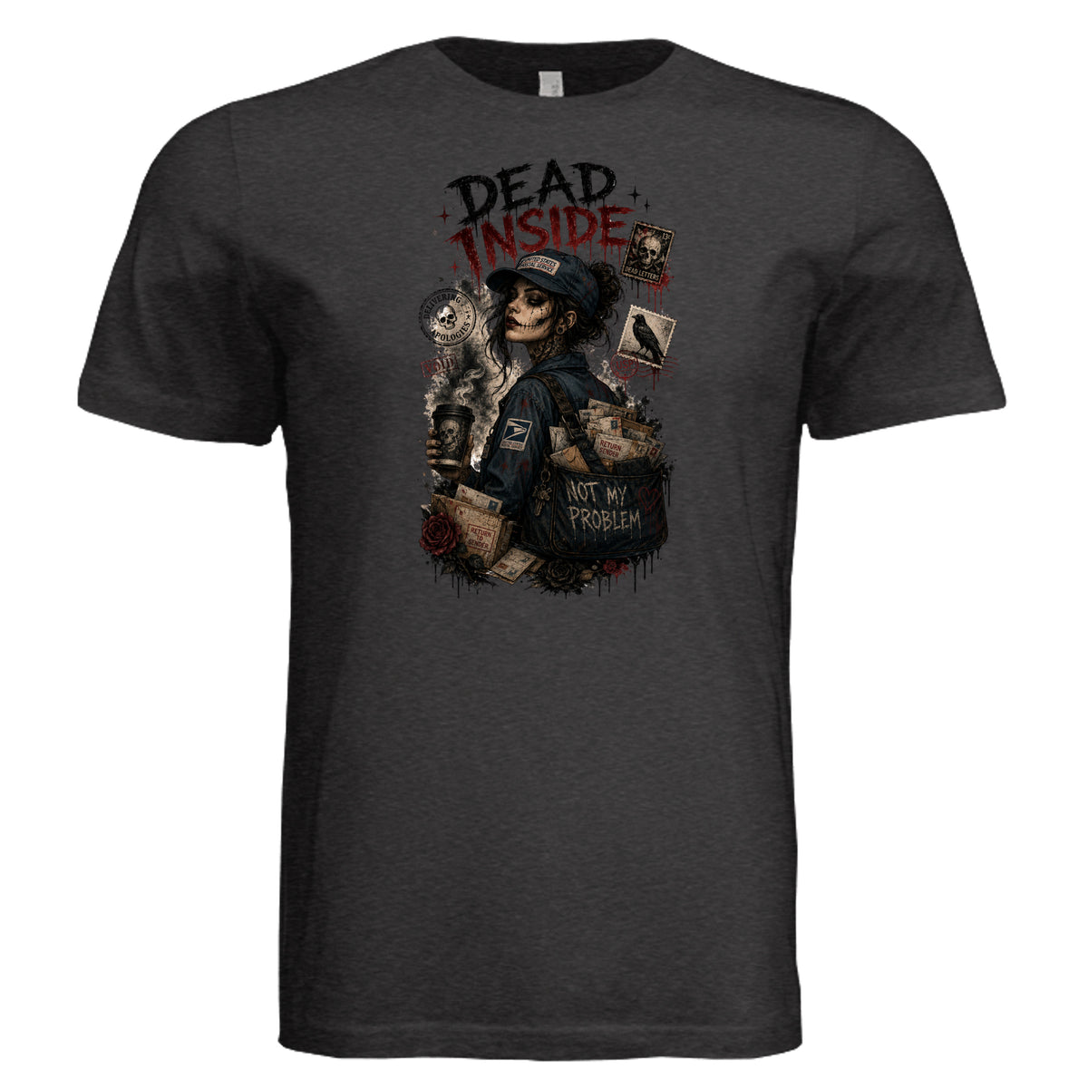 Black Heather Triblend - 3413C - FRONT